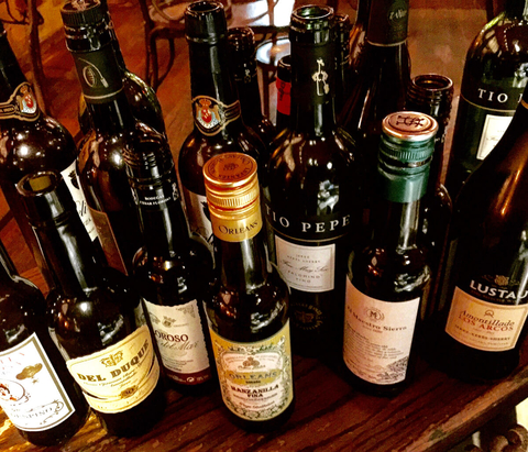 An array of bottles of sherry at Taberna de Haro - The Spanish Sherry Awakening in America